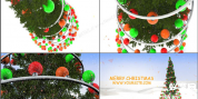 彩灯 圣诞节模板 圣诞树圣诞礼物 AE模板灯泡 免费下载