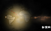灯光照亮世界地图动画AE模版寻宝地图 世界地图