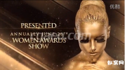 大气金色粒子图文奥斯卡颁奖片头预告广播电视包装 AE模板