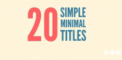 20个简单最小的标题 文本文字动画 AE模板