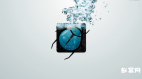 rapcode插件制作的水花流动标志流体水泡公司片头logo展示
