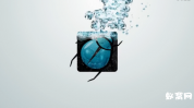 rapcode插件制作的水花流动标志流体水泡公司片头logo展示