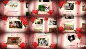 唯美红色爱情红玫瑰婚礼相册AE模板免费下载