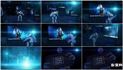 3D星光大气高科技机器人舞蹈AE模板免费下载-hi-tech-robot-dance