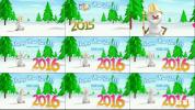 AE模板卡通雪人新年圣诞节开场动画 Happy New Year
