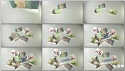 AE模板简洁干净掉落的摄影照片相册 Falling Video Cards