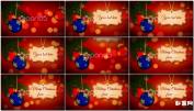 圣诞节新年快乐主题开场视频设计模喜庆红色圣诞主题文字