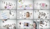 时间个性3D图片企业欧公司三维空间时尚画廊设计展示AE模板