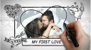 AE模板-手绘爱情故事卡通元素相框照片视频展示开场 Hand Drawn