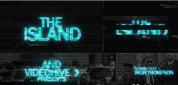 科技文字特效动画AE模版，The ISLAND (Sci Fi) Cinematic Title