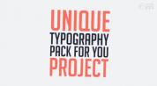 AE模板-20个扁平化文字标题排版动画 Unique Typography