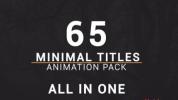 AE模板-65个商务简洁人名字幕条文字标题动画 Minimal Titles Pack