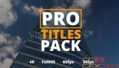 AE模板-简洁公司企业文字标题人名字幕条动画 Pro Titles Pack