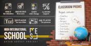 AE模板-教学课程学校黑板课桌图片相册宣传片展示 School Classr