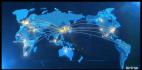BT45AE模板世界地图遍布全球业务商品覆盖扩散线展示