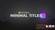 AE模板-彩色渐变图形文字标题动画 Color full Minimal Titles