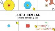 AE模板-扁平化MG动画Logo展示 Simple Cartoon Logo Reveal