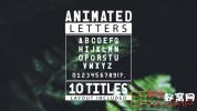 AE模板-英文字母书写动画 Animated Letters & 10 Titles Layout