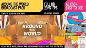 AE模板-旅游视频照片相册展示片头 Around The World Broadcast Pack