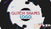 AE模板-图形变化Logo动画 Glitch Shapes Logo