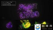 AE模板-粒子冲击Logo动画 Paint The Logo