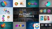 AE模板-三维饼状图数据信息展示动画 3D Pie Chart Infographics