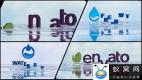 AE模板-水波纹涟漪三维Logo动画 Corporate Logo V21 Water Ripples Emerge