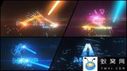 AE模板-镭射激光游戏风格Logo动画 Laser Blast Logo Reveal