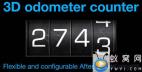 AE模板-里程表计数器数字翻转动画 Odometer number counter
