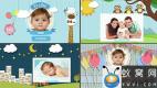 AE模板-卡通儿童婴儿相册照片开场 Baby Photo Album – Birthday