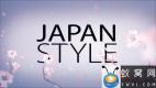 AE模板-日本樱花花瓣文字Logo动画片头 Japan Style Intro