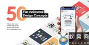 AE模板-50组扁平化MG场景动画片头 Flat Animated Design Concepts