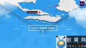 AE模板-亚洲地图旅游地点连线动画 World Travel Maps – Asia