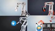 AE模板-三维机械手臂Logo动画 Corporate Robotic Arm