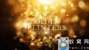AE模板-金色粒子图片人物介绍包装片头 Golden Splinters