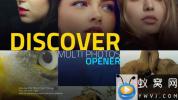 AE模板-分屏图片展示片头 Discover Multi Photos Opener