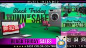 AE模板-黑色星期五商品促销片头动画 Black Friday Shopping Promotion