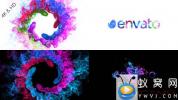 AE模板-彩色粒子旋转汇聚Logo动画 Colors of Particles Swirls Ident