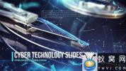 AE模板-科技感抽象背景图片视频宣传片头 Cyber Technology Slideshow