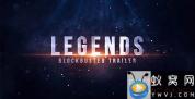 AE模板-大气扭曲文字视频宣传片开场 Legends Blockbuster Trailer