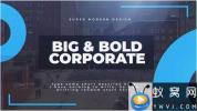 AE模板-大字标题时尚商务图片开场 Big & Bold Corporate