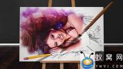 AE模板-三维水彩手绘图片展示 Sketch and Paint