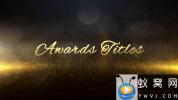AE模板-金色粒子颁奖三维文字标题动画 Awards Titles 3D
