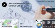 AE模板-实拍素描手绘Logo动画 Hand Is Drawing Logo Mockup Volume 2