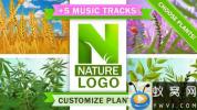 AE模板-自然环境植物Logo动画 Nature Eco Plants Logo