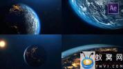AE模板-地球俯冲聚焦动画 Planet Earth
