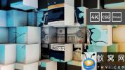 AE模板-三维方块墙翻转视频转场包装 3D Cubes Wall Slideshow in 4K