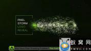 AE模板-像素粒子汇聚Logo文字动画 Pixel Storm Logo Reveal