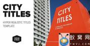 AE模板-城市店面广告牌指示牌实拍合成动画 City Titles Realistic Titles Opener