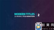 AE模板-时尚文字标题动画 Modern Titles 2